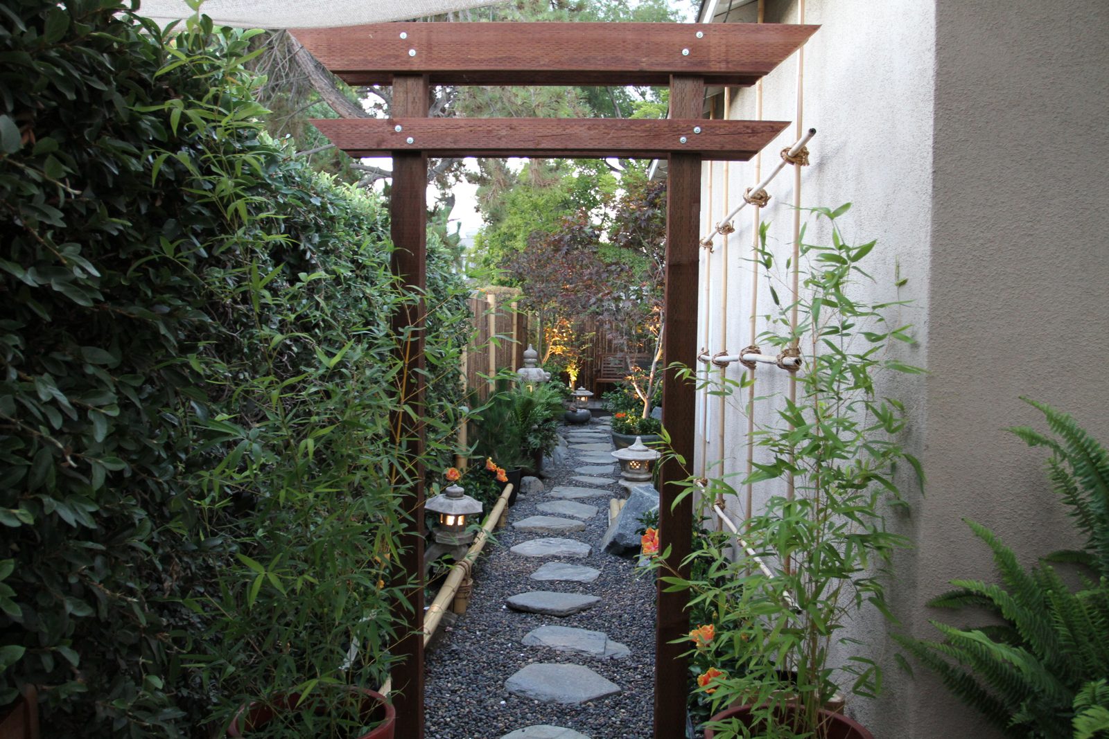 The finished Japanese garden